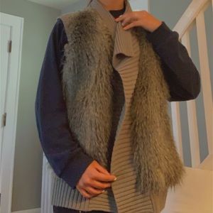 Knitted Faux Fur Vest